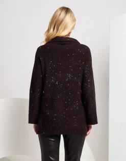 Dolcevita con filato in paillettes