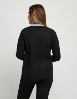 Dolcevita con punta asimmetrica