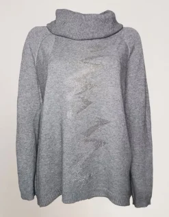 Dolcevita con zig-zag di strass