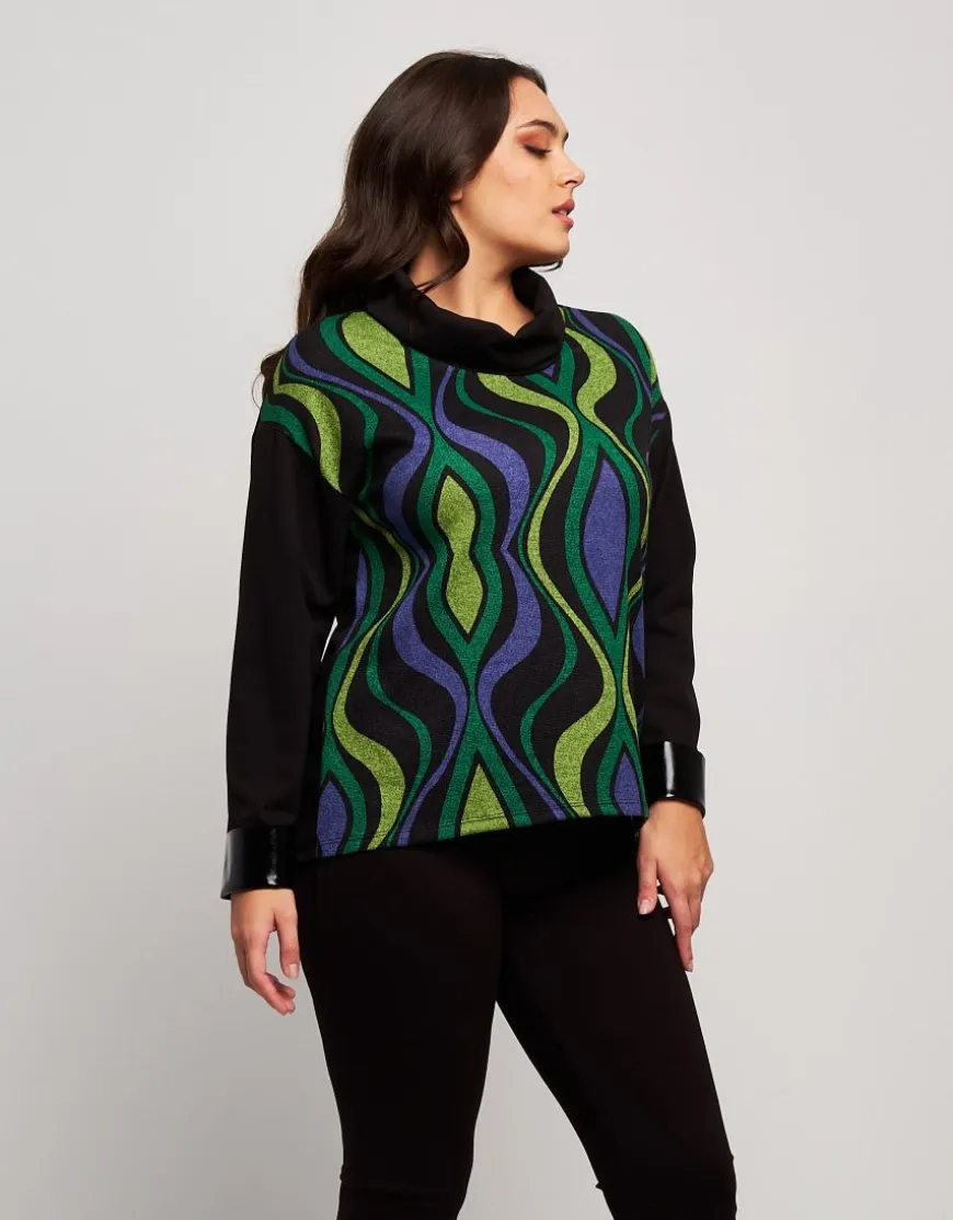 Dolcevita in jacquard fantasia
