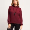 Dolcevita in maglia con maniche a sbuffo