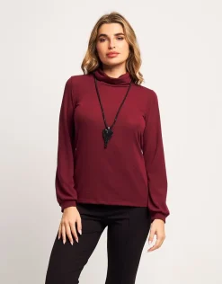 Dolcevita in maglia con maniche a sbuffo