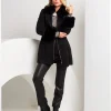 Ecomontone con zip e dettaglio borchie