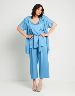 Giacca a kimono con bordi in raso