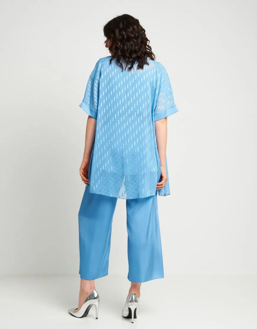 Giacca a kimono con bordi in raso