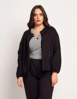 Giacca bomber con dettagli di paillettes