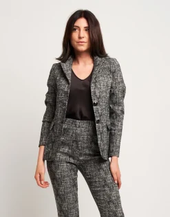 Giacca con filato in lurex