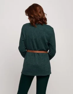 Giacca con fiore e cinturina