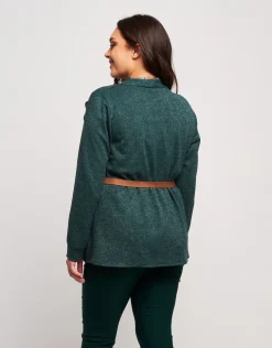 Giacca con fiore e cinturina
