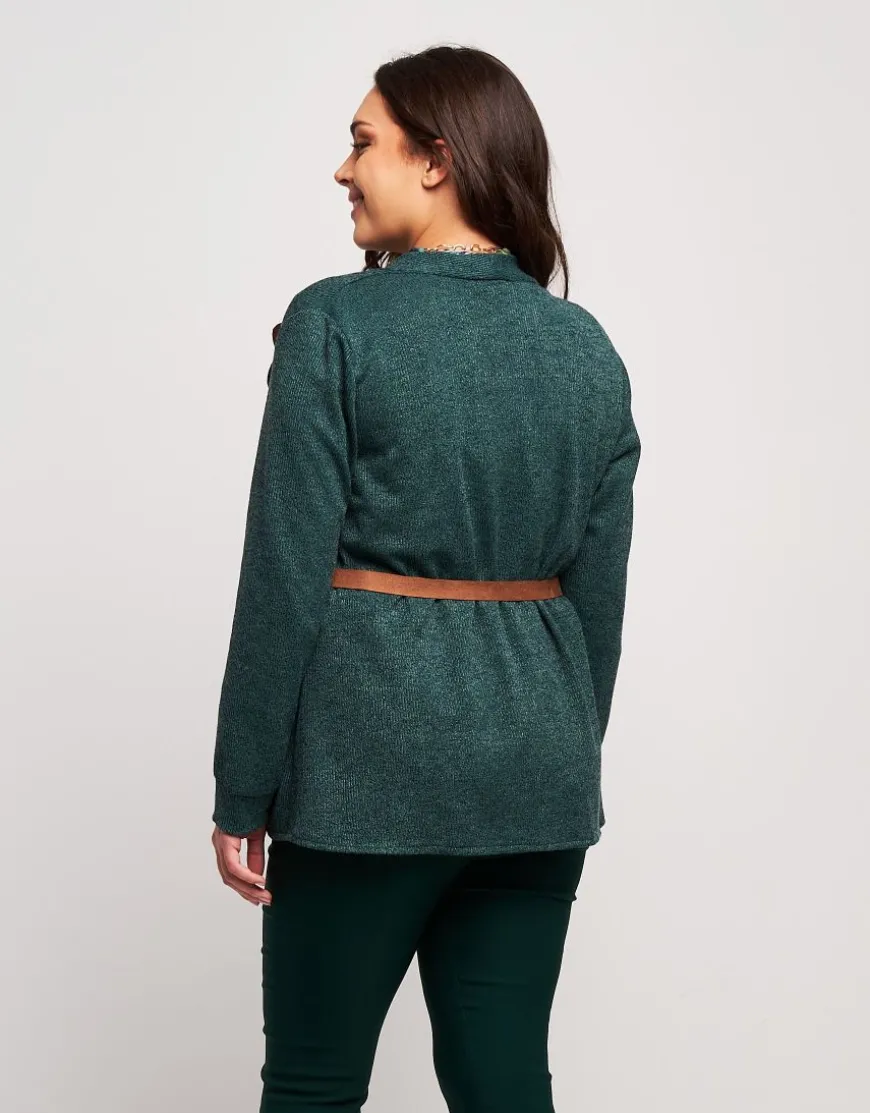 Giacca con fiore e cinturina