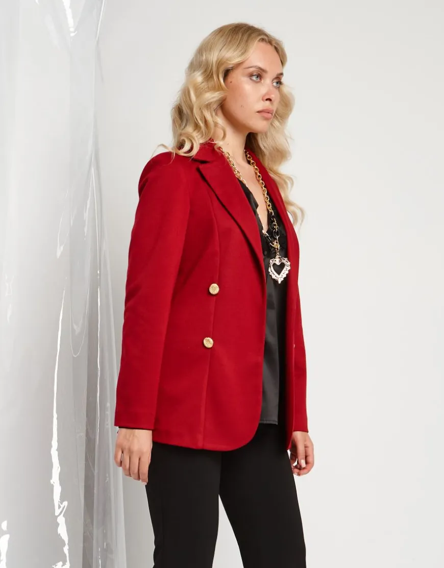 Giacca con revers e bottoni