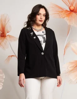 Giacca con revers e dettagli
