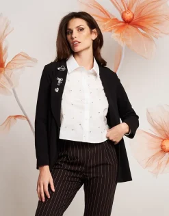 Giacca con revers e dettagli