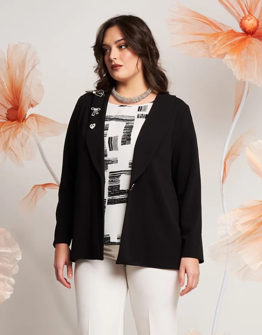 Giacca con revers e dettagli