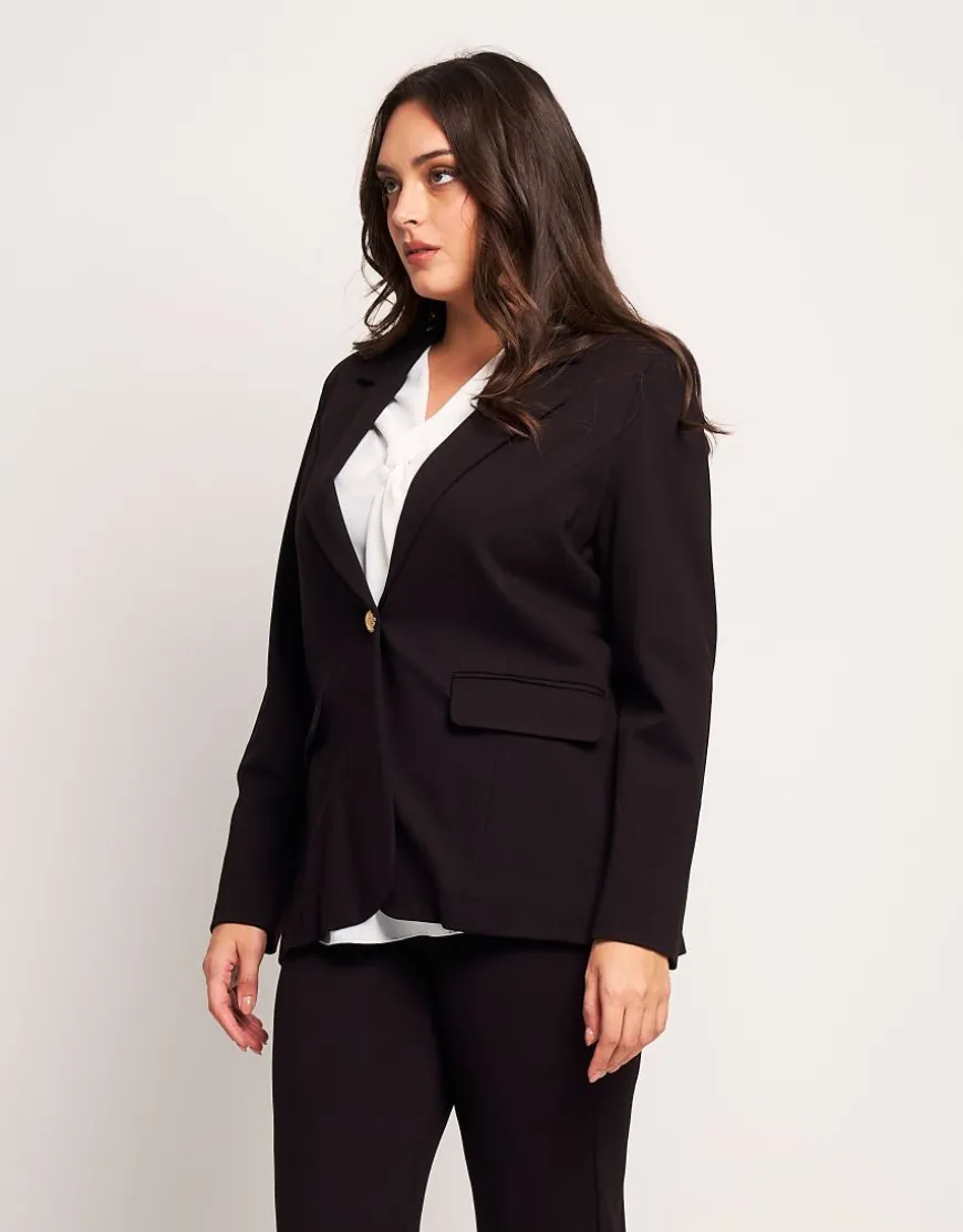 Giacca con revers e pattine