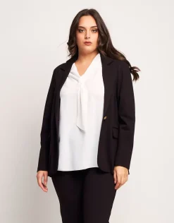 Giacca con revers e pattine
