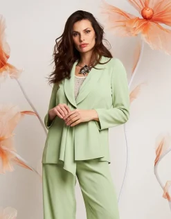 Giacca con scollo drappeggiato