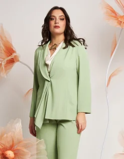 Giacca con scollo drappeggiato