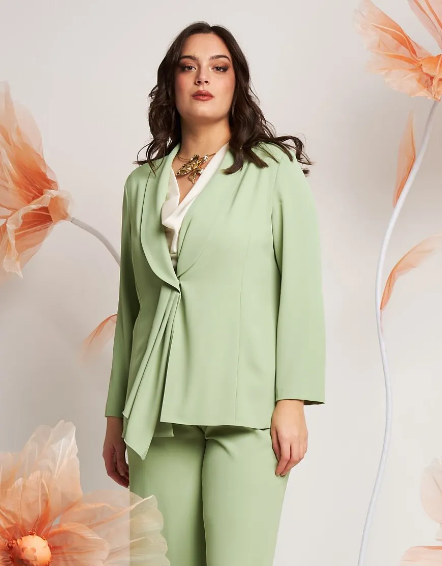 Giacca con scollo drappeggiato