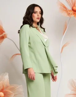 Giacca con scollo drappeggiato