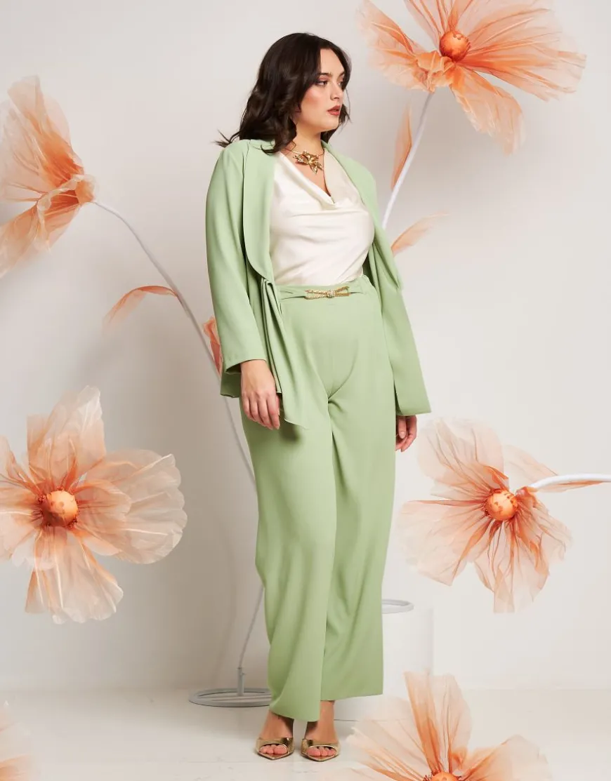 Giacca con scollo drappeggiato