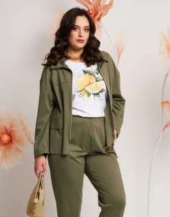 Giacca con zip e pattine