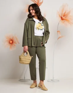 Giacca con zip e pattine
