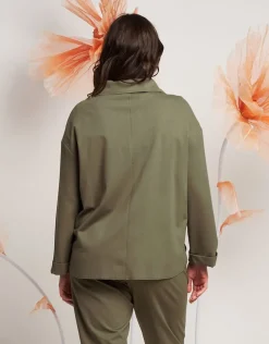 Giacca con zip e pattine