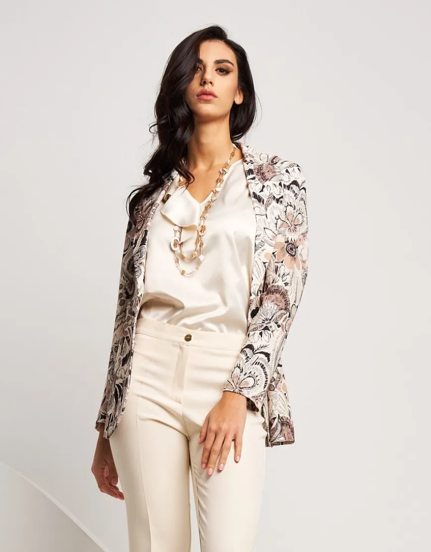 Giacca fantasia con revers
