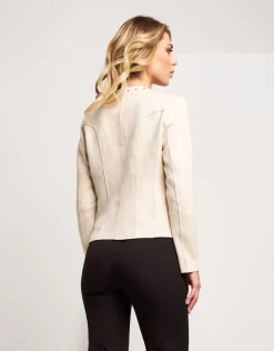 Giacca in ecosuede con borchie