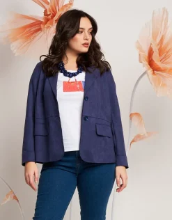 Giacca in ecosuede con reveres