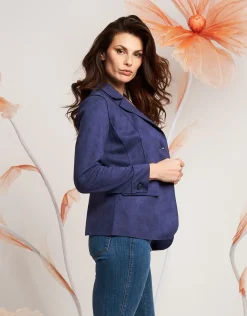 Giacca in ecosuede con reveres