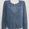 Giacca in ecosuede con zip
