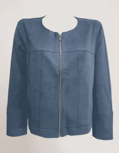 Giacca in ecosuede con zip