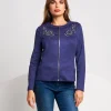 Giacca in ecosuede con zip e applicazioni