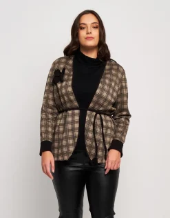 Giacca in jacquard a quadri