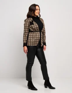 Giacca in jacquard a quadri