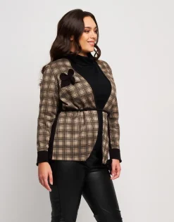 Giacca in jacquard a quadri