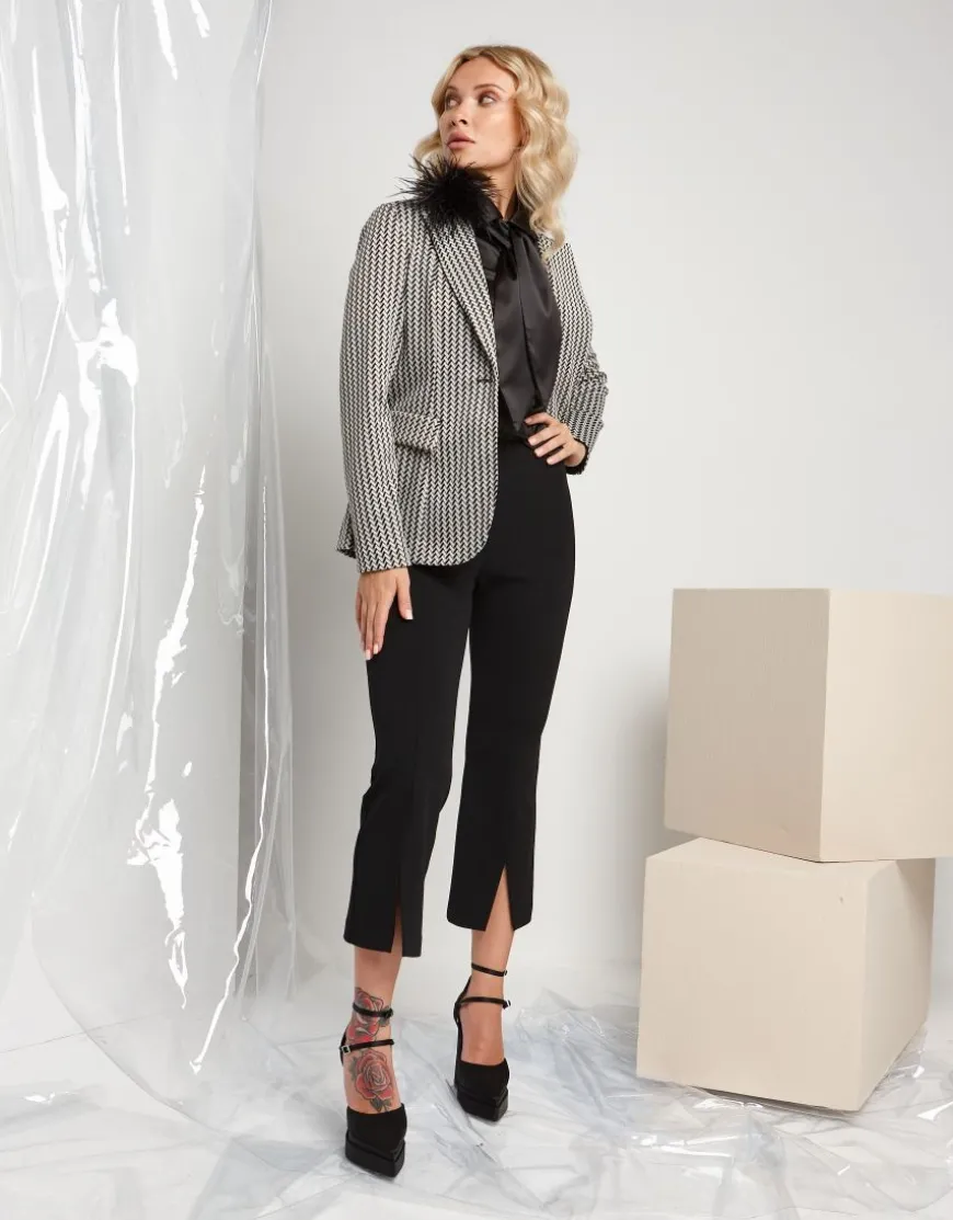 Giacca in maglia jacquard