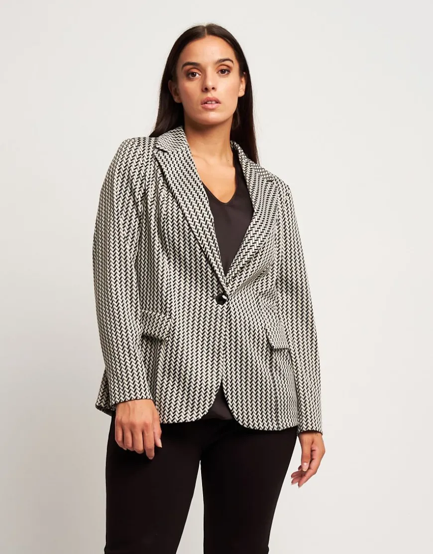 Giacca in maglia jacquard