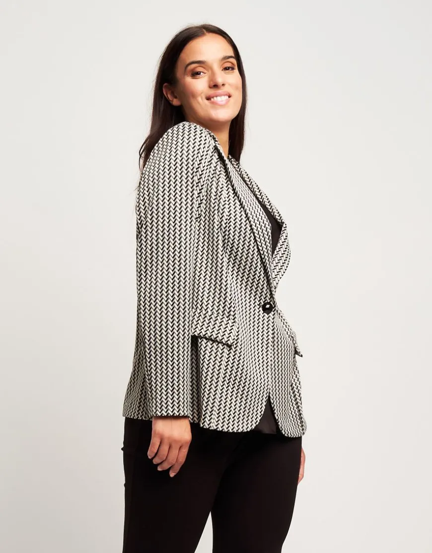 Giacca in maglia jacquard