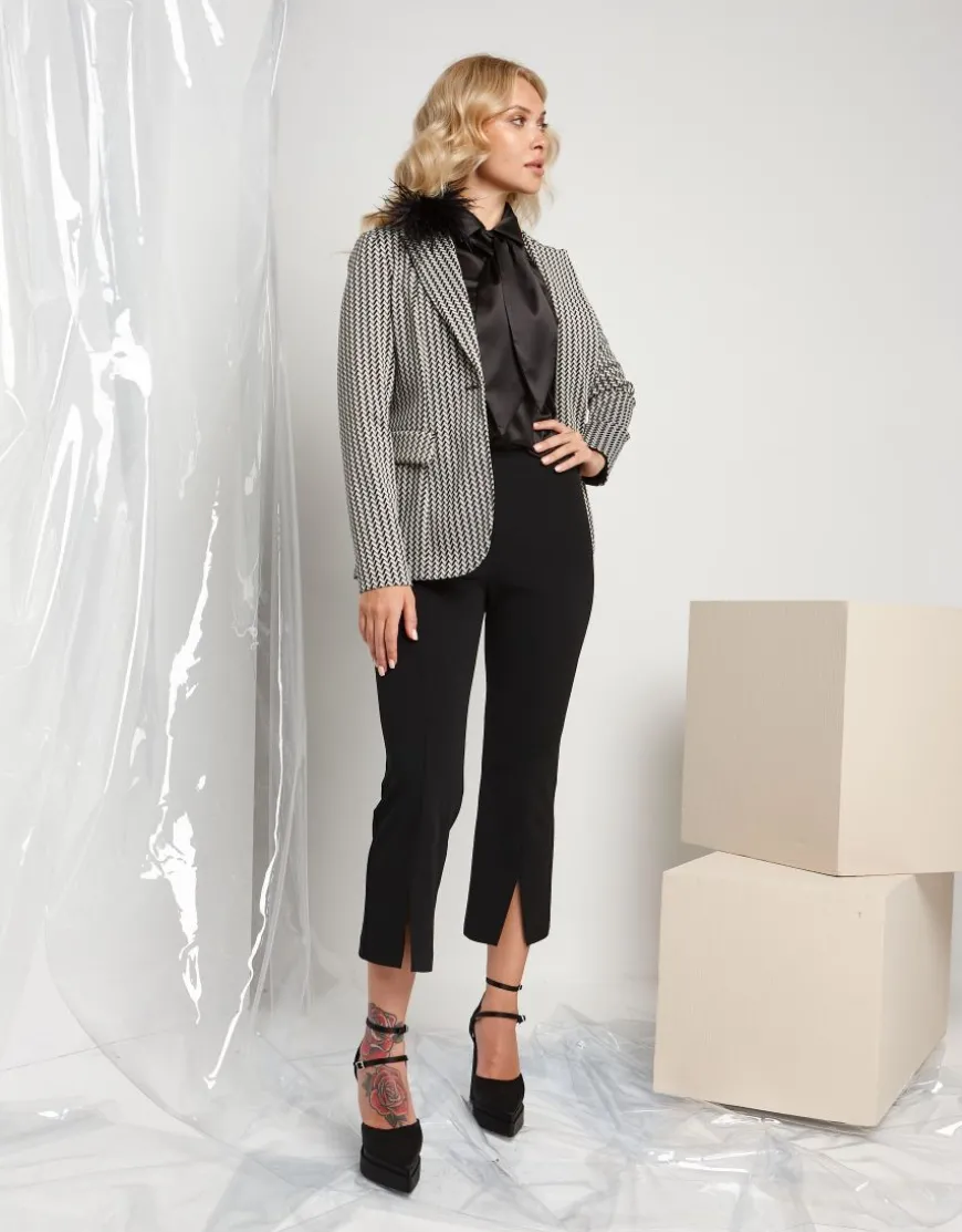 Giacca in maglia jacquard