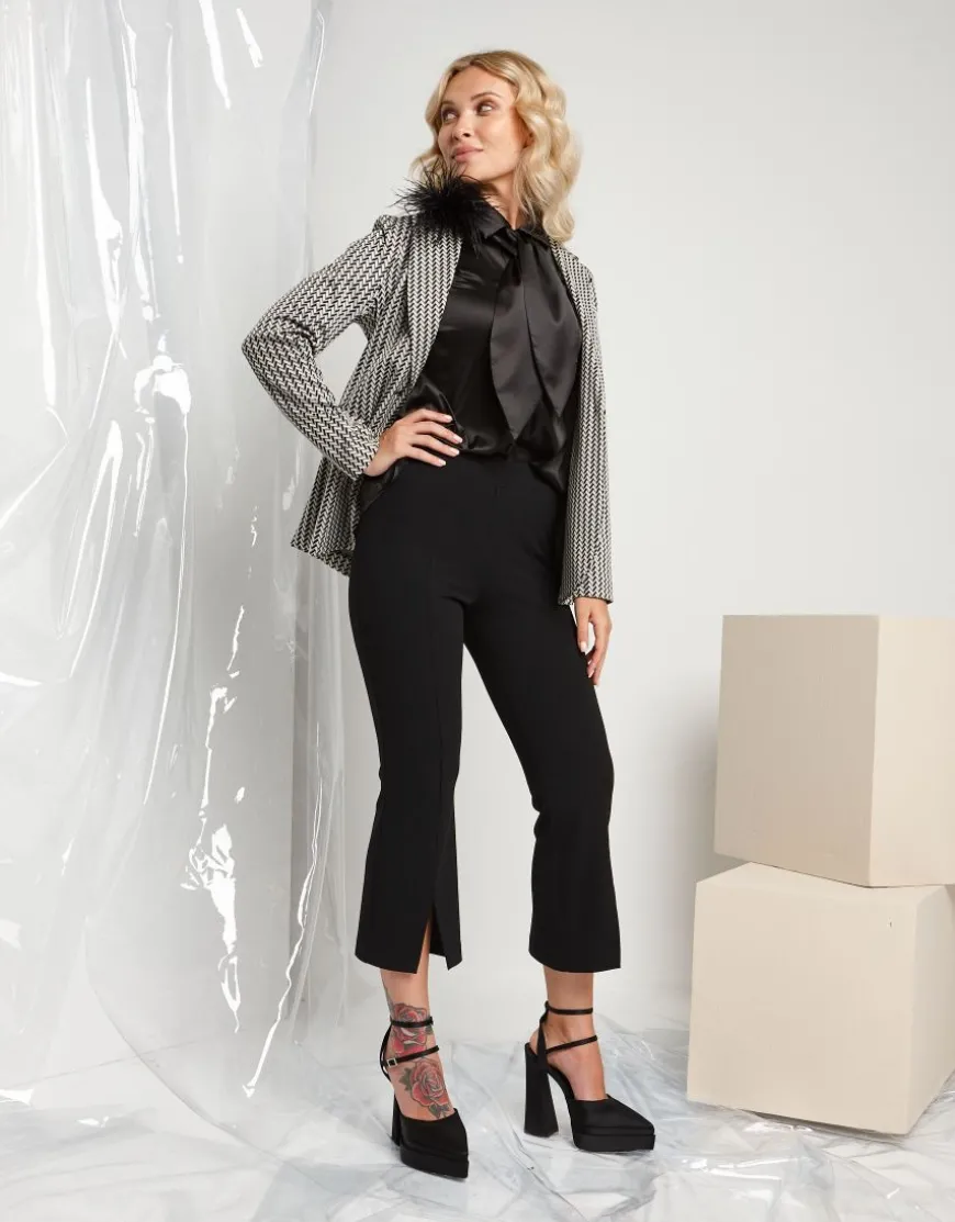 Giacca in maglia jacquard