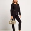 Giacca in punto Milano con zip dorate