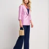 Giacca in shantung blush