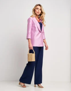 Giacca in shantung blush