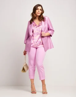 Giacca in shantung blush