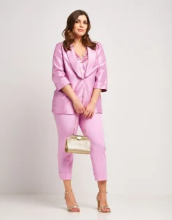 Giacca in shantung blush
