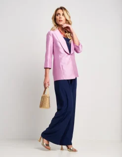 Giacca in shantung blush