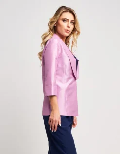 Giacca in shantung blush